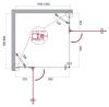 Душевой уголок BelBagno KRAFT KRAFT-AH-22-120/80-C-Cr-L 120х80 стекло прозрачное профиль хром без поддона