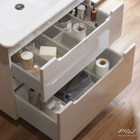Тумба с раковиной Alavann Berta ALV0969000 80х50 подвесная цвет белый