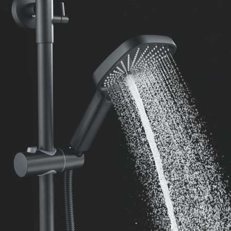 Душевая стойка Shevanik S6236H настенная цвет черный