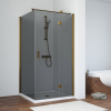 Душевой уголок Vegas-Glass AFP-Fis TUR+NOVO AFP-Fis TUR NOVO h1890 90*100 05 07 R 90х100 стекло тонированное профиль бронза без поддона