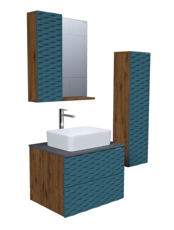 Тумба под раковину Grossman Альба 106502 65х50х50 подвесная цвет веллингтон/бриз