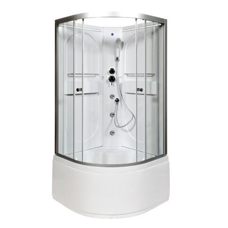 Душевая кабина AvaCan L610NLED+GM 100х100 четверть круга без крыши ориентация универсальная