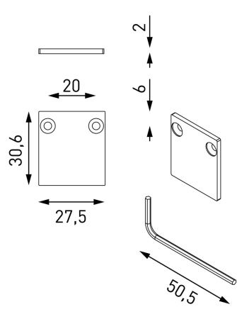 Комплект заглушек для встраиваемых шинопроводов Lumker SY-Link (СЫ-Линк) 00-00013585
