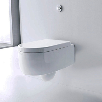 Чаша унитаза подвесная Kerasan Flo 311501 цвет белый без сиденья каскадный смыв