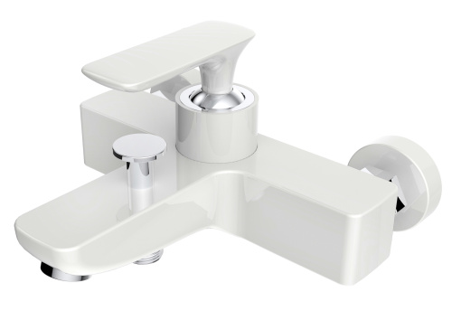 Смеситель для ванны AltroBagno Aperto AltroBagnoAperto0208Bi настенный белый - фото 2