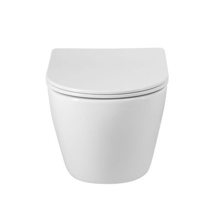 Унитаз подвесной BelBagno SFERA-R BB046CHR/SC белый с сиденьем микролифт безободковый каскадный смыв