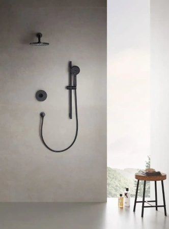 Душевая система Arrow AG3732MB-1 встраиваемая в стену цвет черный с термостатом