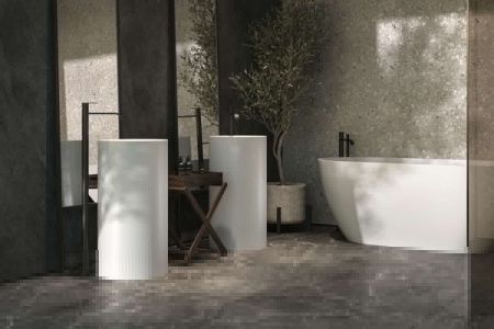 Раковина из искусственного камня Holbi ANDROMEDA 1.02.019.11.3 40х40 напольная цвет зеленый