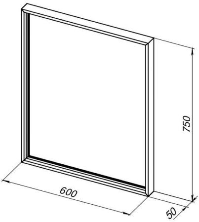 Зеркало с подсветкой De Aqua Алюминиум 00261693 60х80 подвесное