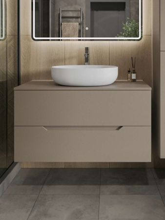 Тумба с раковиной Orange Line Li-100TuLMDF+B05-520W 100х50