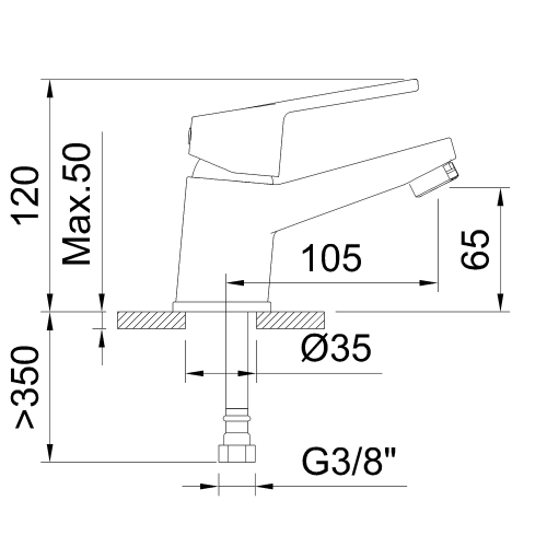 Смеситель Clever NF SMART 99820C на раковину хром - фото 3