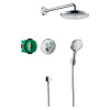 Душевая система Hansgrohe ShowerSelect 27297000 встраиваемая в стену цвет хром с термостатом
