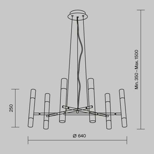 Светильник подвесной Maytoni Vigo Modern MOD031PL-12B - фото 3