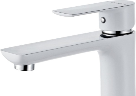 Смеситель Aquanet Arctic AF520-11СW на раковину белый/хром без термостата