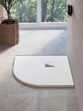 Душевой поддон из искусственного камня RGW Stone Tray (Стоун Трей) 16153100-01 100х100 белый без ножек