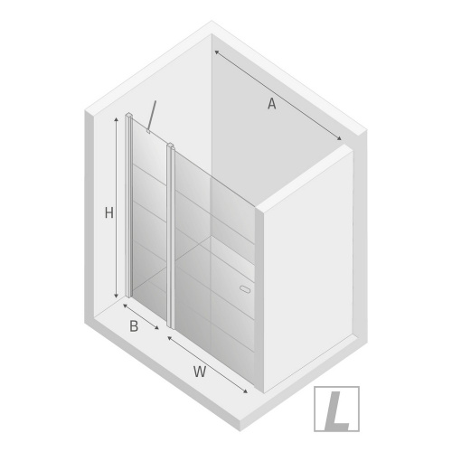 Душевая дверь New Trendy NEW SOLEO Black D-0279A 90х195 стекло прозрачное профиль черный - фото 3