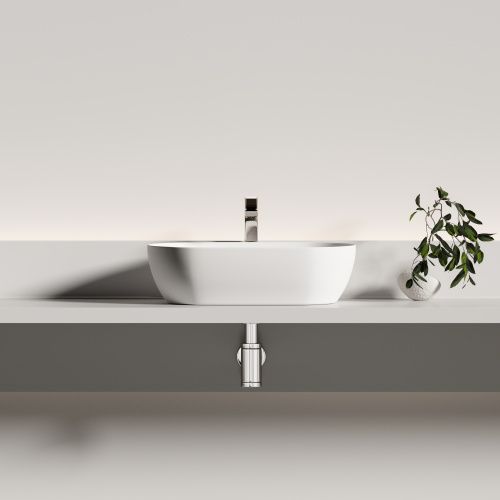 Раковина Ceramica Nova TWIST 50 см CN12001MW накладная цвет белый матовый - фото 5