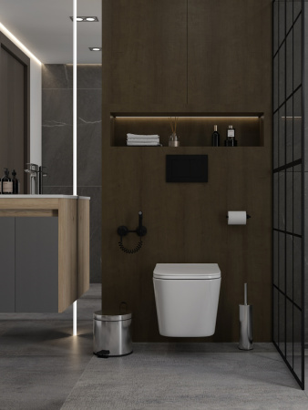 Унитаз подвесной Teymi Helmi T40310 белый с сиденьем микролифт безободковый смыв торнадо