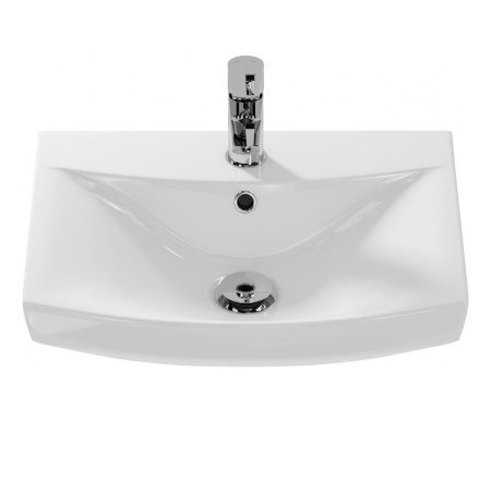 Раковина из сантехнического фарфора Onika Carina UM-CAR50/1 50х39 накладная цвет белый 1 отверстие под смеситель