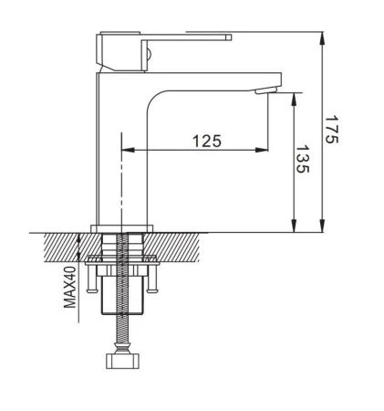 Смеситель Shevanik S9701 на раковину хром