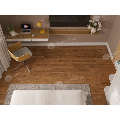 SPC ламинат Alpine Floor Nut ECO 22-2 MC Маррон толщина 0.4 см 43 класс 1220х183 - фото 3