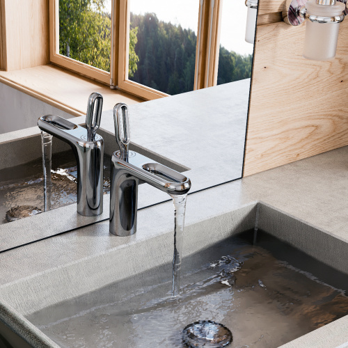 Смеситель WasserKRAFT Kammel 1800 1803 на раковину хром без термостата - фото 2