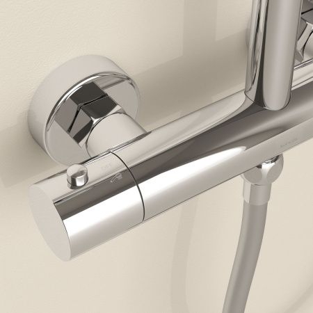 Душевая стойка Sancos Teo SC11001CH настенная цвет хром с термостатом