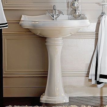 Раковина из сантехнического фарфора Kerasan Retro 104601*1 70х50 подвесная цвет белый 1 отверстие под смеситель