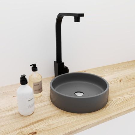 Раковина из искусственного камня Uperwood Round 291020212 30х30 накладная цвет серый