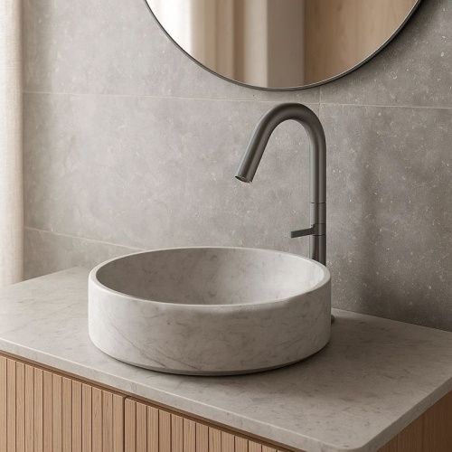 Смеситель для раковины Knotlor ELIXIR SS-31/GM на столешницу вороненая сталь - фото 4