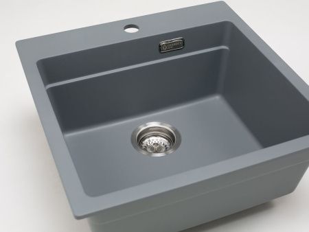 Кухонная мойка Grandex Aqua 500402 51х51 цвет серый поверхность матовая