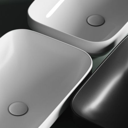 Раковина из сантехнического фарфора Ceramica Nova ELEMENT CN6055 50х40 накладная цвет белый без отверстий под смеситель