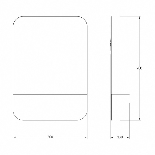 Зеркало в ванную Evoform Shadow BY 0551 50х70 - фото 2
