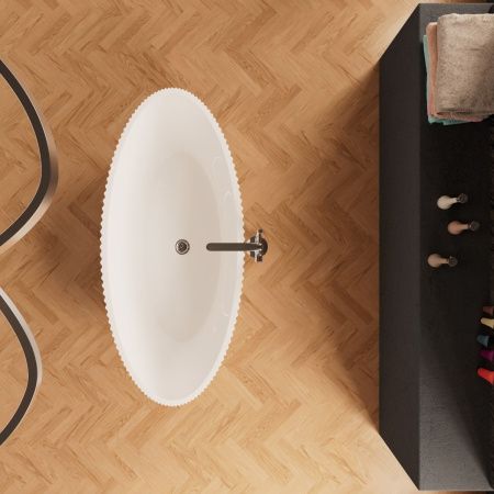 Ванна акриловая Frank 12521 170х75 отдельностоящая овальная с ножками