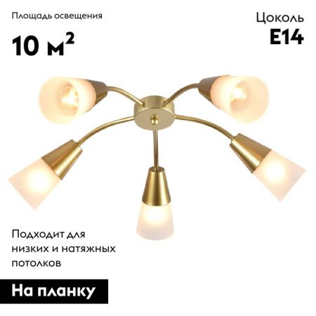 Люстра потолочная Escada Aquilegia (Акуилегиа) 1100/5P Gold