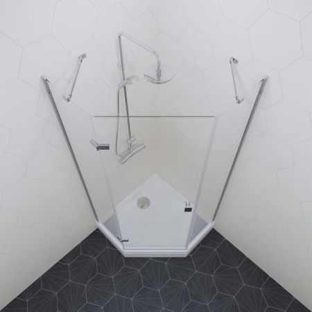 Душевой уголок Тритон Сигма Щ0000056815 100х100 стекло прозрачное профиль хром с поддоном