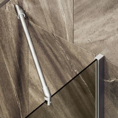 Душевая шторка на ванну Maybah Glass MGV-66-5ш 40х140 стекло тонированное профиль хром ориентация универсальная