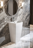 Раковина из сантехнического фарфора Cerutti SPA CT7663 40х40 напольная цвет белый 1 отверстие под смеситель