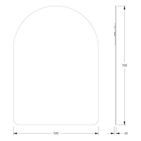 Зеркало Evoform Primary BY 0007 50х70 подвесное