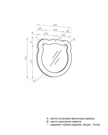 Зеркало Aquaton Каспер 1A283502CR0E0 50х50 подвесное