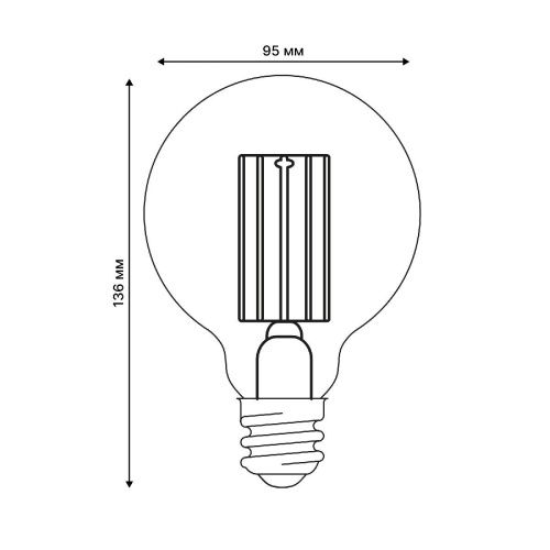 Лампа светодиодная Uniel LED-G95-5W/4000K/E27/CL GLY01TR - фото 5