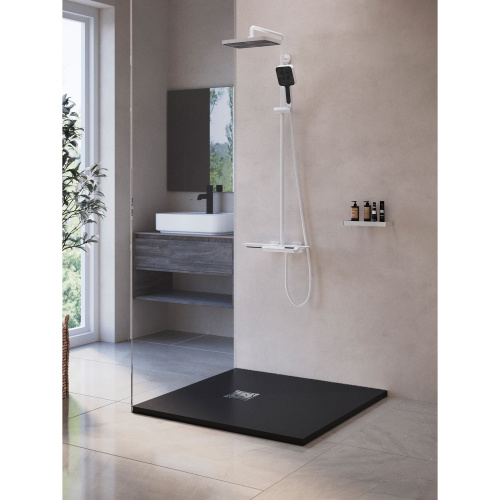 Душевой поддон RGW Stone Tray 16152088-02 80x80  искусственный камень серый - фото 2