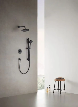 Душевая система Arrow AG3732MB-1 встраиваемая в стену цвет черный с термостатом