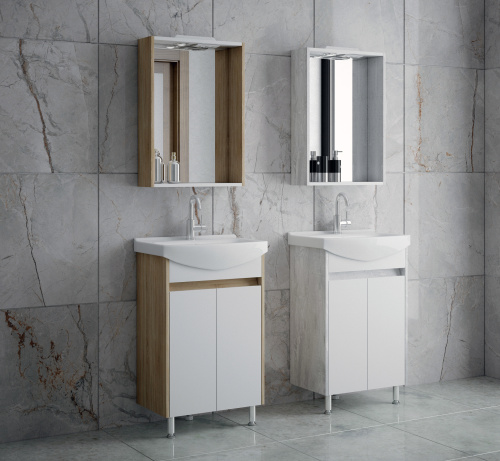 Зеркало-шкаф Corozo Орегон SD-00001435 50х15х70 подвесной цвет коричневый - фото 3