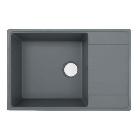 Кухонная мойка Grandex Aqua 600212 75х50 цвет серый поверхность матовая