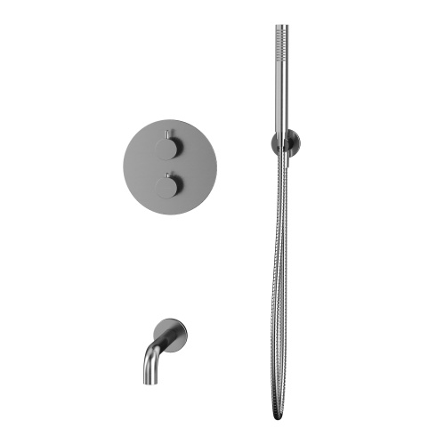 Смеситель для ванны Whitecross Y brushed nickel YSET10NIB встраиваемый никель брашированный - фото 2