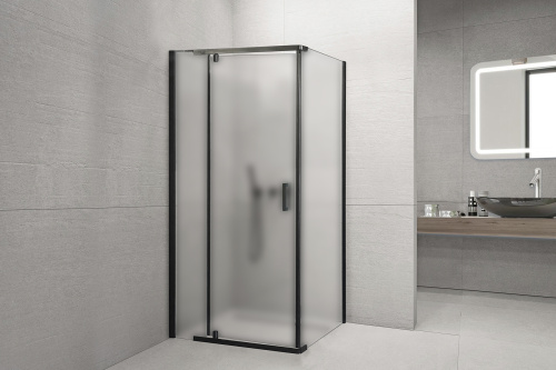 Душевой уголок Royal Bath HPVD RB1110HPVD-C-BL 110х100 стекло матовое профиль черный без поддона