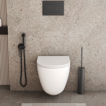 Унитаз подвесной Grossman Торнадо GR-4455SQC белый глянцевый с сиденьем микролифт безободковый смыв торнадо