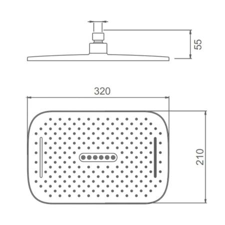 Верхний душ Splenka S451 S451.53 хром