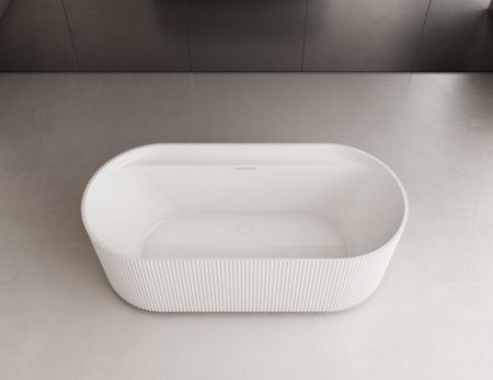 Ванна акриловая Abber AB9444MW 170х80 отдельностоящая овальная с каркасом